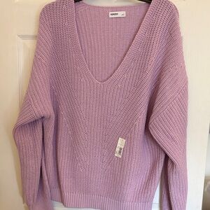 Cozy Lavender V-Neck Sweater